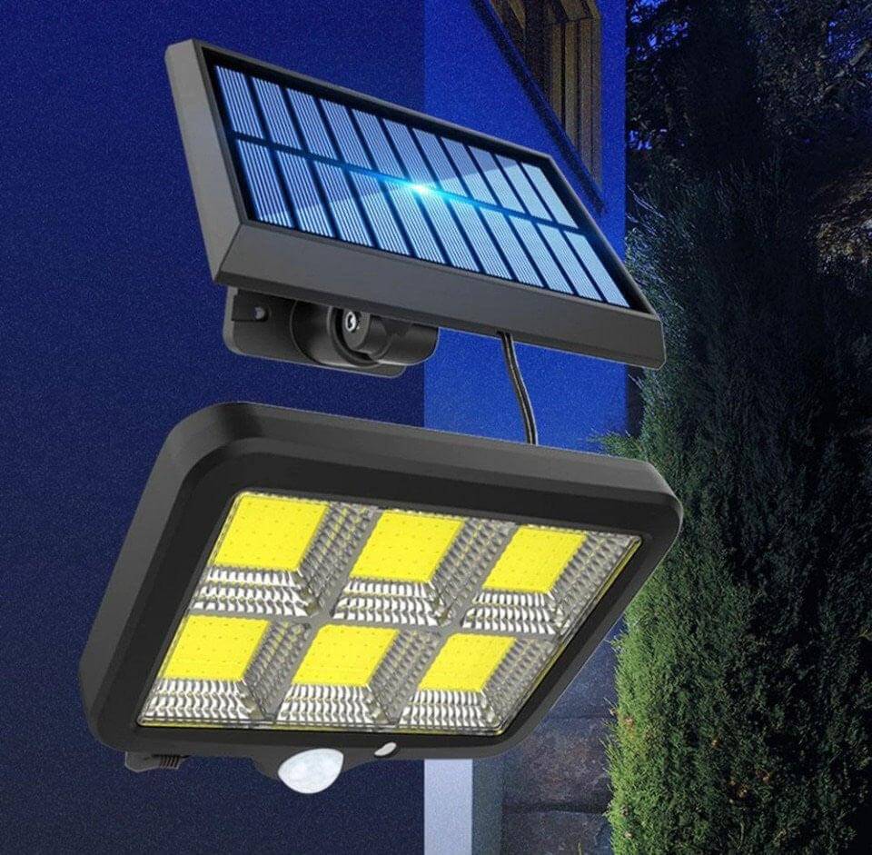 1+1 GRATIS - PROIECTOR SOLAR 120 LED CU TELECOMANDA SI SENZOR