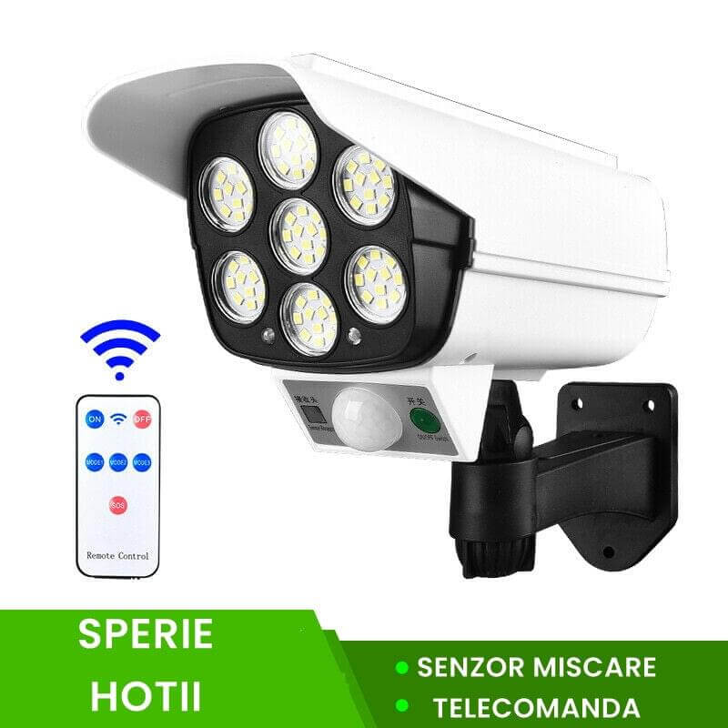 2 x CAMERA SUPRAVEGHERE FALSA CU LED-URI SI SENZOR MISCARE