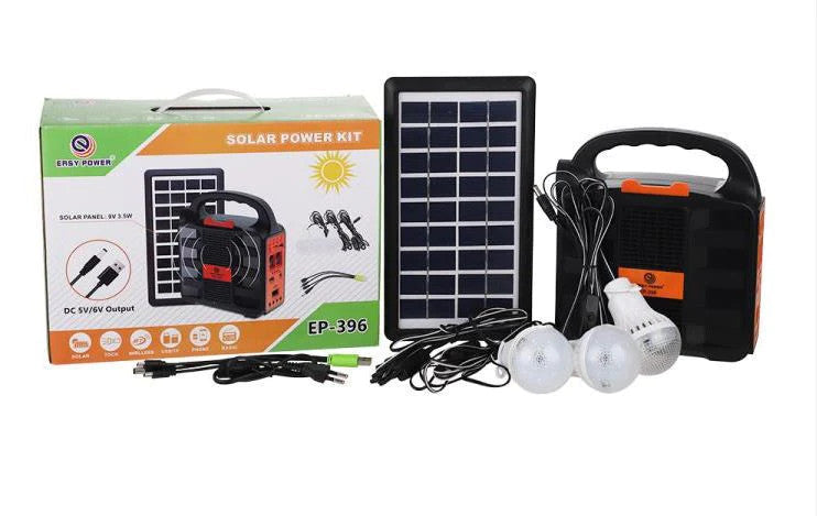 KIT SOLAR GD EP-396 CU LANTERNA,MP3,RADIO SI BLUETOOTH