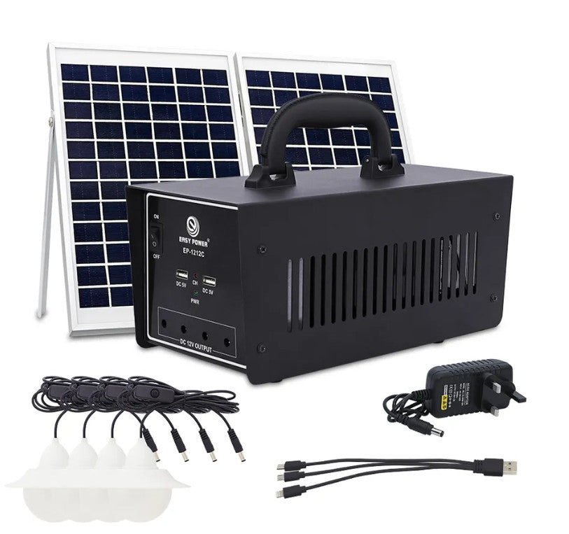 KIT SOLAR GD INVERTOR + PANOU SOLAR PLIABIL 15W + 3 X BEC + ACUMULATOR