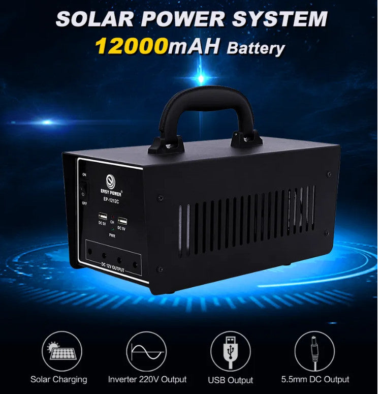 KIT SOLAR GD INVERTOR + PANOU SOLAR PLIABIL 15W + 3 X BEC + ACUMULATOR