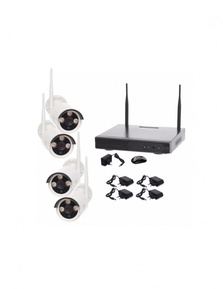 KIT SUPRAVEGHERE VIDEO JORTAN 4 CAMERE WIFI HD