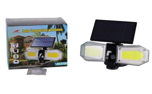 LAMPA SOLARA 150 LED COB - SENZOR MISCARE - CASETE REGLABILE